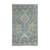 LoomBloom Aqua Traditional Oushak Wool Rug in Multi Sizes
